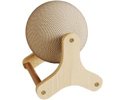 Krabpaal: Kattenspeelgoed Bal - Krabpaal - Spelen en Krabben - Stabiele Basis - 18.3 x 15.6 x 19.9 cm - Windmolen