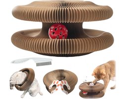 Kattenspeelgoed Krabcocon - Katten krabpaal - Natuurlijk klauwinstinct bevredigen - Opvouwbaar en variabel - 24 x 24 x 10 cm