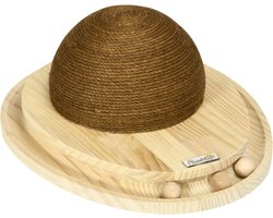 Kattenspeeltjes - Kattenspeelgoed - Krabpaal - Dennenhout - 39,5 x 32,5 x 14,5 cm