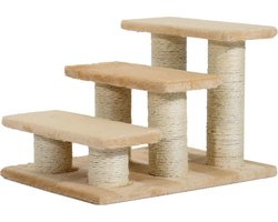 Kattentrap - Huisdiervriendelijke Trap voor Huisdieren - Diervriendelijke Trap- Crème - 45 x 35 x 34 cm