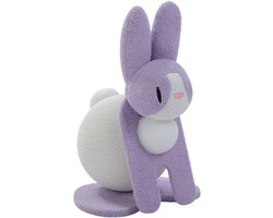 Krabpaal: Kattenu Bunny Krabpaal - Konijn Krabpaal met Grote Krabbol - Paars/Wit - Unieke dieren krabpaal