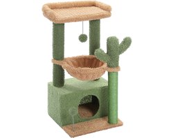 Kattenu CrazyCactus - Krabpaal Voor Katten - Krabpaal Cactus - 83 cm hoog - Groen - Krabpaal voor Katten - Kattentoren