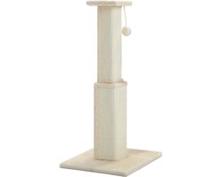 Krabpaal: Kattenu KittyTree - kitten krabpaal - Extra dikke palen (9 + 12 cm) - Kleine krabpaal voor katten - Mini krabpaal - Beige