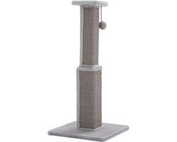 Krabpaal: Kattenu KittyTree krabpaal grijs - Extra dikke palen (9 + 12 cm) - Kleine krabpaal voor katten - Mini krabpaal