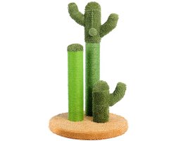 Krabpaal: Kattenu LittleCactus krabpaal voor katten - Kleine krabpaal cactus - Cactus krabpaal - Groen/Bruin - Large