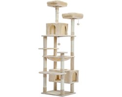 Kattenu MeowMansion - Grote Krabpaal Voor Grote Katten - Grote Krabpaal XXL katten - Beige - Krabpaal voor zware katten