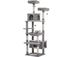 Kattenu MeowMansion - Grote Krabpaal Voor Grote Katten - Grote Krabpaal XXL katten - Grijs - Krabpaal voor zware katten