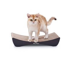 Kitty Town Mia Small – Krabkarton Sofa Krabplank Kat - Zwart - Krabmeubel - Krabplank - Krabmat - Krabpaal karton - 50x10x24cm