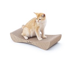 Kitty Town Mia Small - Krabkarton Sofa Licht Eiken - Krabmeubel - Krabplank - Krabmat - Krabpaal karton - 50x10x24cm