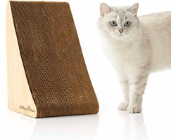 Kitty Town Tux S – Krabkarton Triangle Krabmeubel Kat - Lichte Kleur - Krabmeubel - Krabplank - krabmat