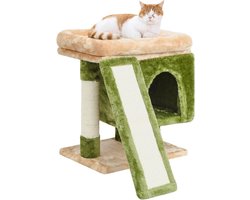 Kleine Kattenboom met Krabpaal voor Binnen en Appartement - Compact Speelhuis met Plank