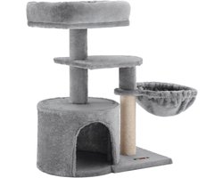 Kleine kattenboom met meerdere niveaus 68cm Lichtgrijs PCT59W.