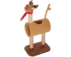 Kletterbaum Katzenbaum - 5 Schichten - Sisalstammen - Met Trap - Platforms - 48,5x48,5x100cm - Beige & Grijs