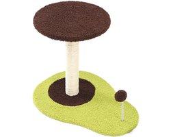 Krabpaal: Klimboom Krabpaal - Kattenboom Toren - Katten Spelen - Meerlaags Ontwerp - 80x40x49cm - Groen