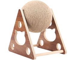 Klimframe voor Katten met Sisal Touw Bal en Interactief Spel - Krabben Tool met Houten Plank