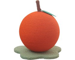 Krab Bal Katten - Krabpaal Kittens - Klauwverzorging - Stevig Sisal Materiaal - 28x28x27 cm - Oranje