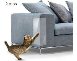 Krab bescherming - Bescherming voor Krabschade aan uw Meubels - Krab Beschermer tegen Kat - Bank Beschermer - Katten - Honden - Dieren - Meubel Beschermer - Geen Krabschade - Mooie Meubels - 2 Stuks - Transparant
