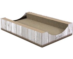 Krab Box XXL - Krabplank Kat - Kattenkrabben Spelen - Duurzaam Golfkarton - 34x56x12cm - Houtlook