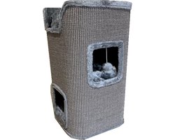 Krab/Klimmeubel met 2 gaten 70 cm grijs 70*40*40 cm