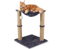 Krabbelpaal voor Katten Huisje-Mand Duurzaam Grijs