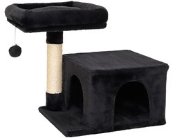 Krabboom klimboom krabpaal kattenboom hoogte 50 cm Zwart