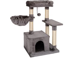 Krabboom klimboom krabpaal kattenboom hoogte 85 cm Donkergrijs