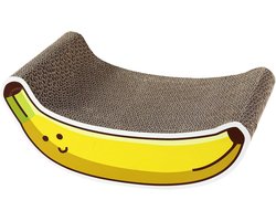 Krabbord Kat - Krabpaal Karton - Meubels Beschermen - Plantaardig Materiaal - 37x21x15 cm - Banaan