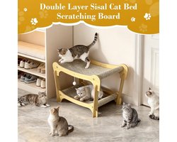Krabplank: Krabbord voor Katten - Kattenmeubel Sisal - Meubels Beschermen - Dubbelzijdig Sisal - 54x12x26 cm - Niet gespecificeerd