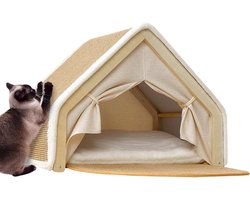 Krabhuis Katten - Katten Tent - Rust en Spelen - Jaarrond Thermisch Comfort - 50x40x40 cm - Niet gespecificeerd