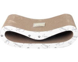 Krabkarton Kras Wave - XL formaat - Natuurlijk karton - FSC® gecertificeerd - Inclusief kattenkruid