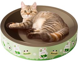 Krabkarton voor katten - Kattenkussen speelgoed - Kattenkrabben spelen - Verhoogd warm nest - 35 x 35 x 10 cm