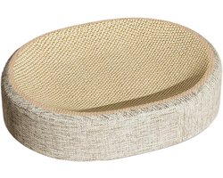 Krabkarton voor katten - Krabmat sisal - Meubels beschermen - Antislip basisontwerp - 33 x 43 x 12 cm