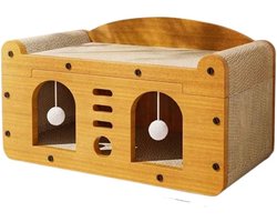 Krabplank: Krabkarton voor Katten - Stevig Karton - Design Krabhuis - 56 x 28 x 32 cm