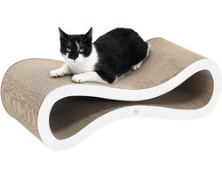 Krabplank: Krabkarton Zandloper - Krabplank Kat - Spelen Krabben Ontspannen - Superstevig Gerecycled Karton - 75 x 32 x 23 cm