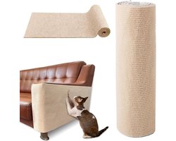 Krabmat Kat - Krabbescherming Meubels - Vervelen Krabben - Zelfklevend Op Rol - 2x 30x100 cm - Khaki