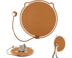 Krabmat Kat - Krabmat voor Katten - Meubelbescherming - Natuurlijke Materialen - 43x43x2 cm - Khaki
