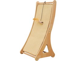 Krabmat Kat - Krabmeubel Huisdier - Meubelbescherming Verveling - Sisal Helling Met Bal - 30 x 26 x 11cm