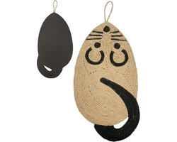 Krabmat Kat - Krabpaal Muis - Meubelbescherming - Natuurlijk Sisal Materiaal - 46x27x2 cm