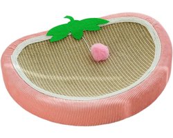 Krabmat: Krabmat Katten - Slaapmat Meubelbeschermer - Natuurlijke Klauwverzorging - Warm Ovaal Bekken - 59x44x9.5cm - Uniek