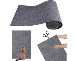 Krabmat voor Katten - Kattenkrabmat Vilt - Meubels Beschermen - Zelfklevende Fixatie - 33 x 315 x 25 cm - Grijs