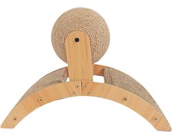 Krabmat: Krabmat voor katten - Krabspeelgoed huisdier - Katten krabben ontlasten - Anti-kantel basis - 51 x 31 x 20 cm