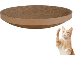 Krabmat voor katten - Meubelbeschermer - Katten krabben - Vervangbare kern - 43.5x39x10.5 cm - Wit Oranje Groen