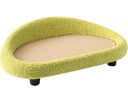 Krabmeubel Bank Katten - Krabplank Zitmeubel - Meubels Beschermen - Robuust Sisalvezel - 61x38x18 cm - Groen