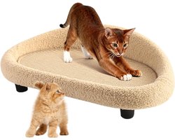 Krabmeubel Bank - Krabplank Katten - Meubels Beschermen - Natuurlijk Sisalvezel - 61x38x18 cm - Crèmekleurig