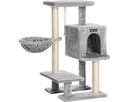 Krabon Krabpaal klein - 84 cm - Lichtgrijs - PCT142W01 - Goede kwaliteit - Duurzaam - Krabpaal van hoge kwaliteit Krabon