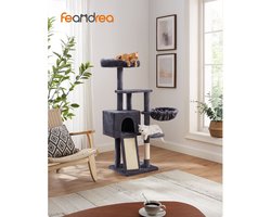 Krabpaal 135 cm met ligweide en krabmat - Rookgrijs