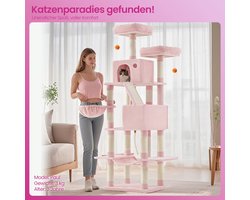 Krabpaal – 206 cm Hoog – Met 13 Krabpalen – Compleet Krabparadijs