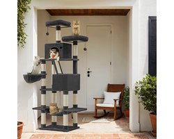 Krabpaal – 206 cm Hoog – Met 13 Krabpalen – Veelzijdige Klimoptie