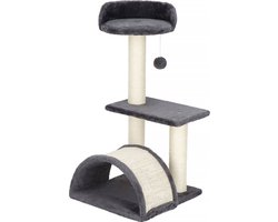 Krabpaal - 3 Etages - Voor Katten - Meubelbescherming - 33 x 33 x 67 cm - Grijs