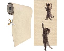 Krabpaal - 40 x 200 Cm - Krabmat Voor Katten - Kitten Speelgoed - anti-kras katten bankbescherming krabpaal - Klimwand - Katten Klimmuur - voor meubels, muren, Banken en tapijt - Krabmat Voor Aan Bank - gemakkelijk te snijden - Zelfklevend - Grijs